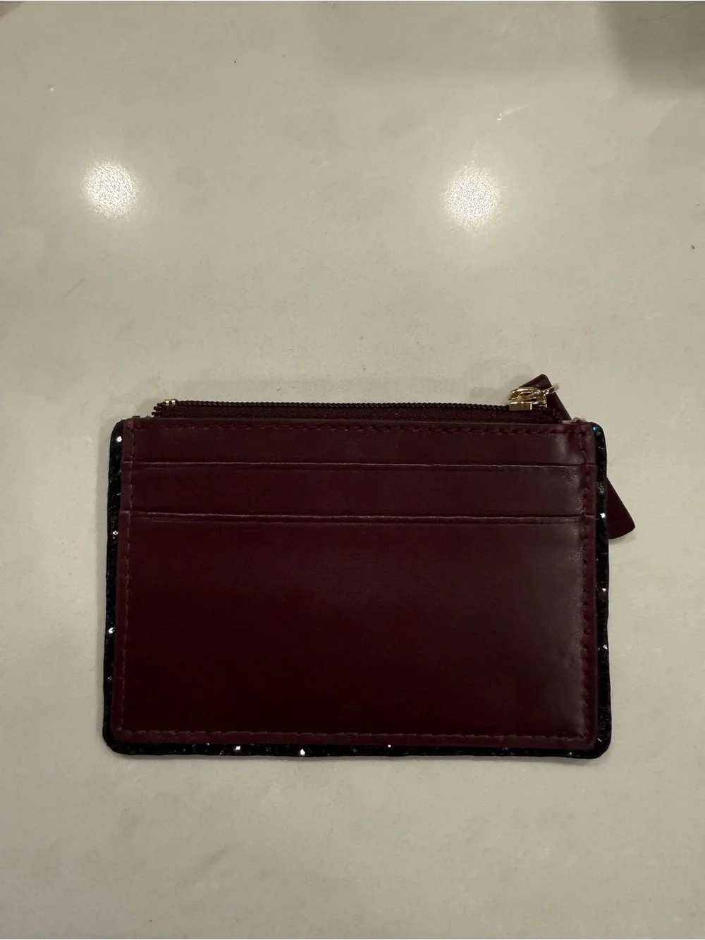 Kate spade New York Burgundy Leather Card Wallet